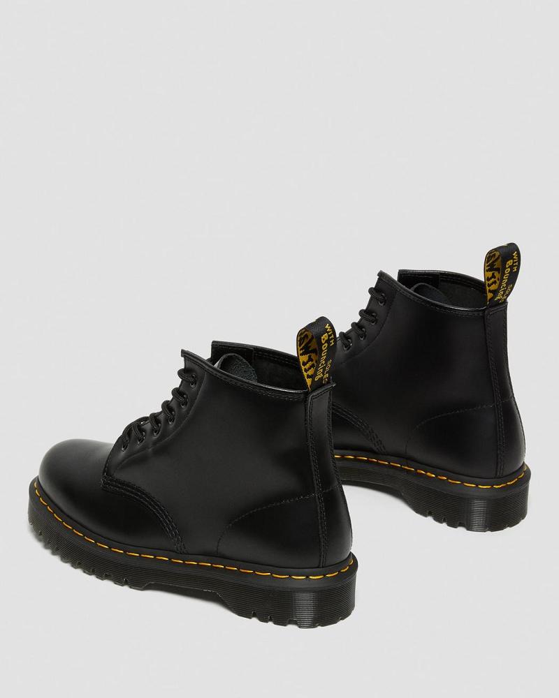 Black Women's Dr Martens 101 Bex Smooth Leather Ankle Boots | CA 3PJJ